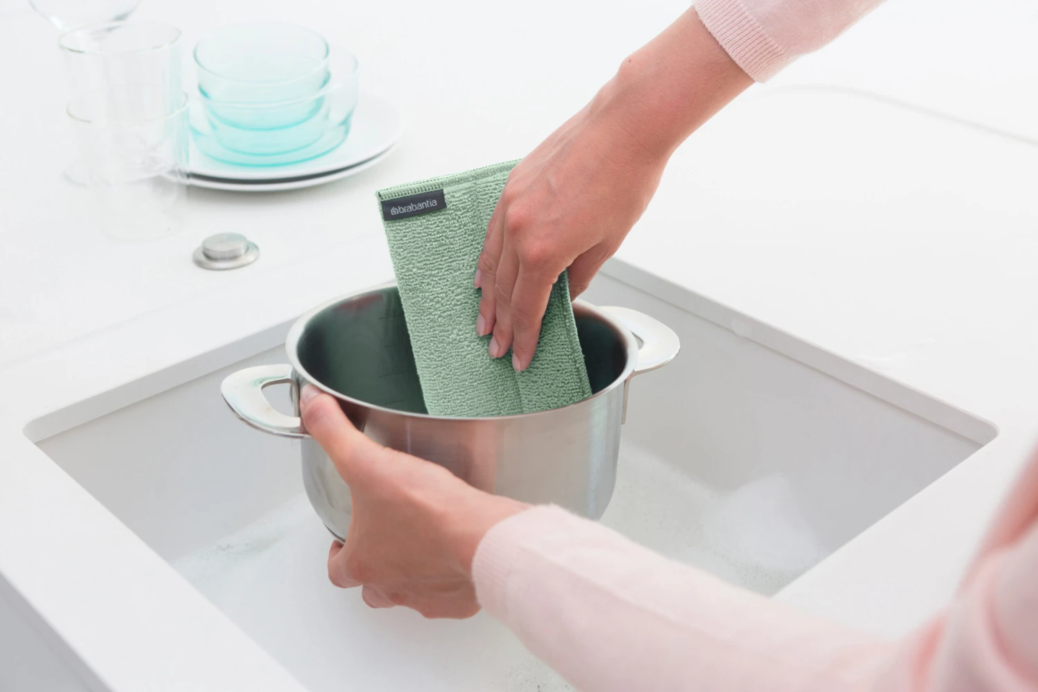 Brabantia Sinkside Schoonmaakspons Microvezel 3-pack 7 Brabantia Sinkside Schoonmaakspons Microvezel 3-pack - Afbeelding 5